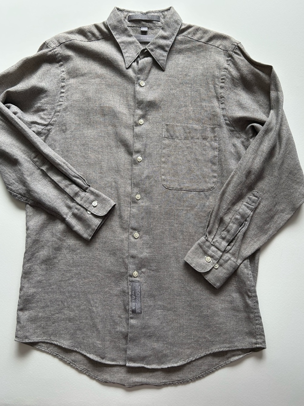 Vintage Geoffrey Beene Button Down Shirt Textured Heather Gray
